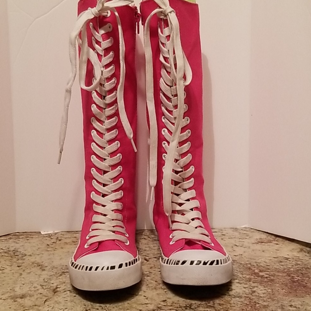 Girls Tall Lace Up Sneakers